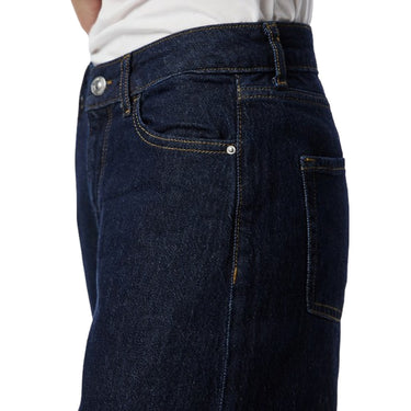 Jeans Donna Pieces - Pcgrace Mw Barrel Ank Jeans Noos Bc - Blu