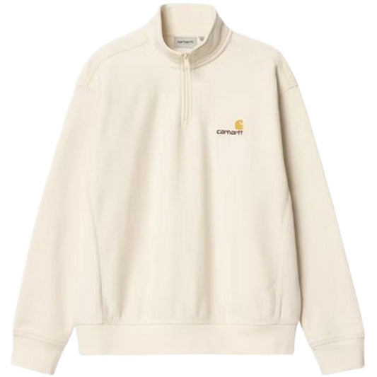 Felpe senza cappuccio Uomo Carhartt Wip - Half Zip American Script Sweat - Bianco