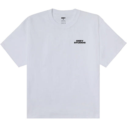 T-shirt Uomo Obey - Obey Sky Face Tee - Bianco