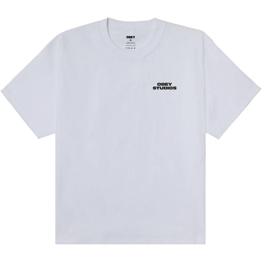 T-shirt Uomo Obey - Obey Sky Face Tee - Bianco