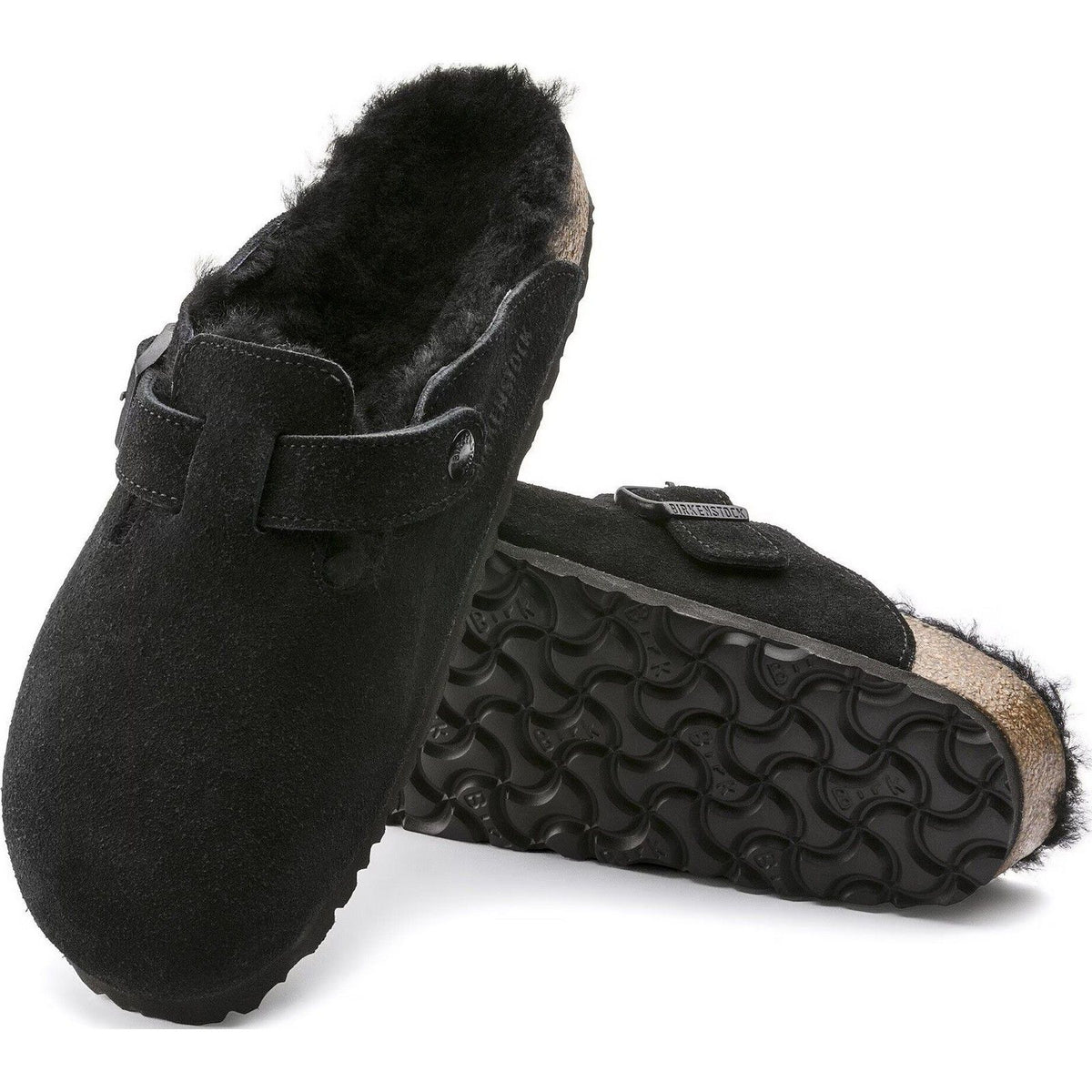 Sandali Unisex Birkenstock - Boston Shearling - Nero