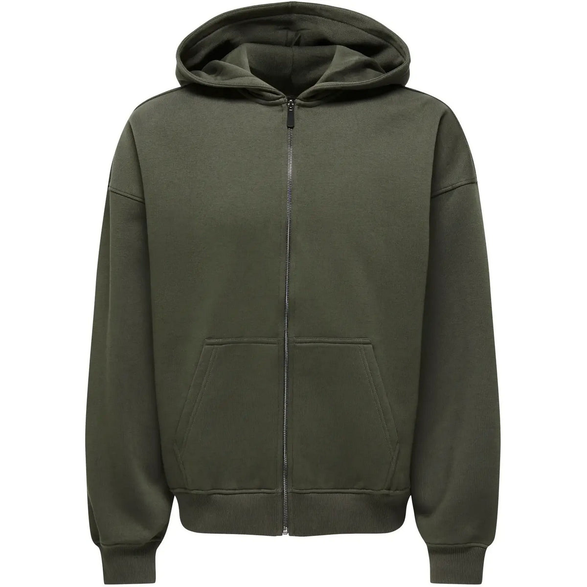 Felpe con cappuccio Uomo Only & Sons - Onsceres Ovz Zip Hoodie Sweat Noos - Verde
