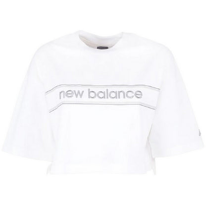 T-shirt Unisex New Balance - Athletics Linear Logo T-Shirt - Bianco