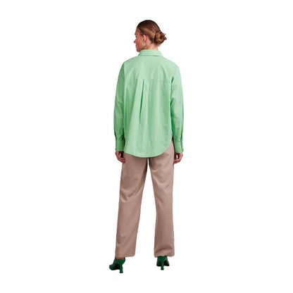 Camicie Donna Pieces - Pctanne Ls Loose Shirt Noos Bc - Verde