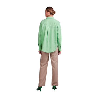 Camicie Donna Pieces - Pctanne Ls Loose Shirt Noos Bc - Verde