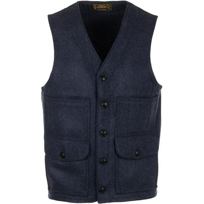 Gilet Uomo Chesapeake's - Outdoor Heavy Weight Wool vest Oregon - Blu