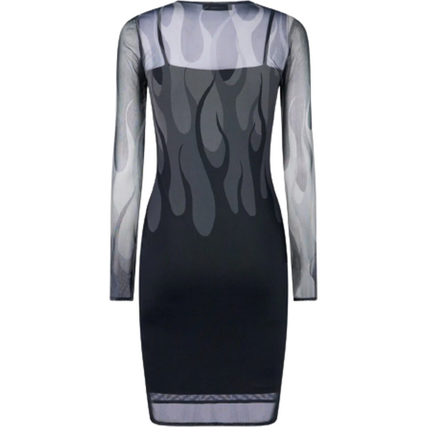 Vestiti casual Donna Vision of Super - Black Dress With Black Flames - Nero