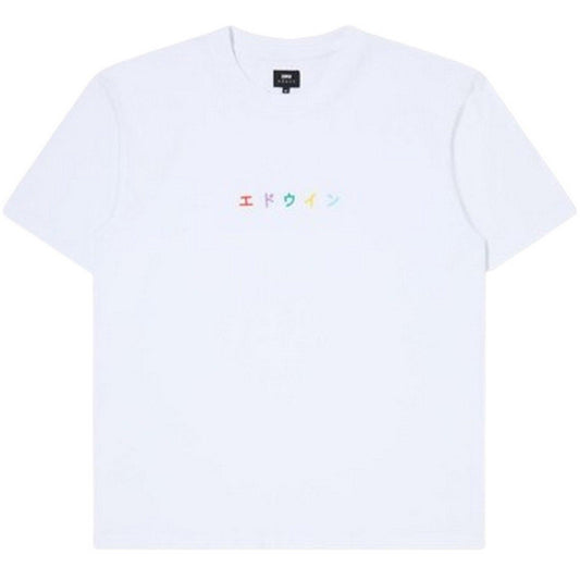 T-shirt Uomo Edwin - Katakana Embroidery Ts - Bianco