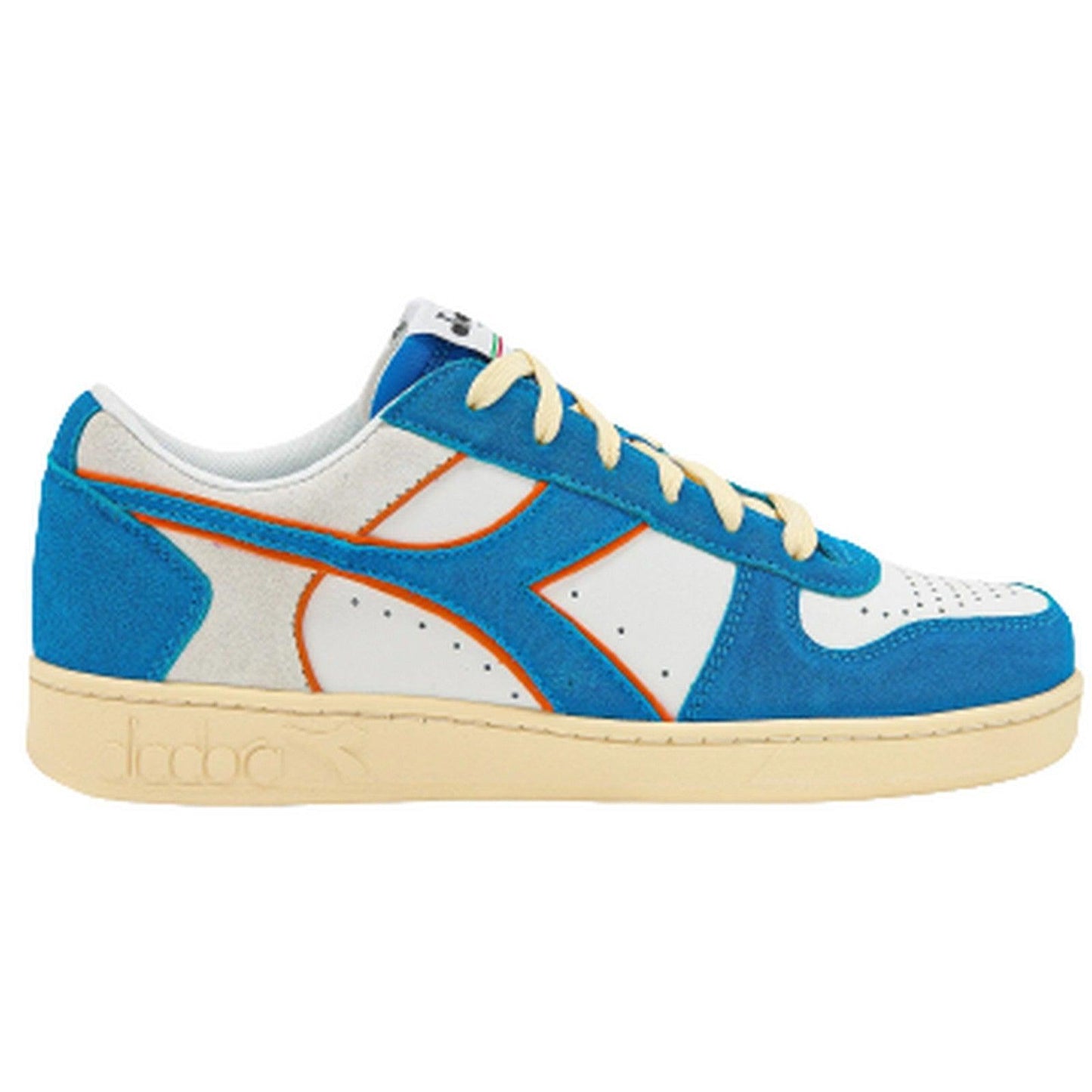 Sneaker Unisex Diadora - Magic Basket Low Suede Leather - Bianco