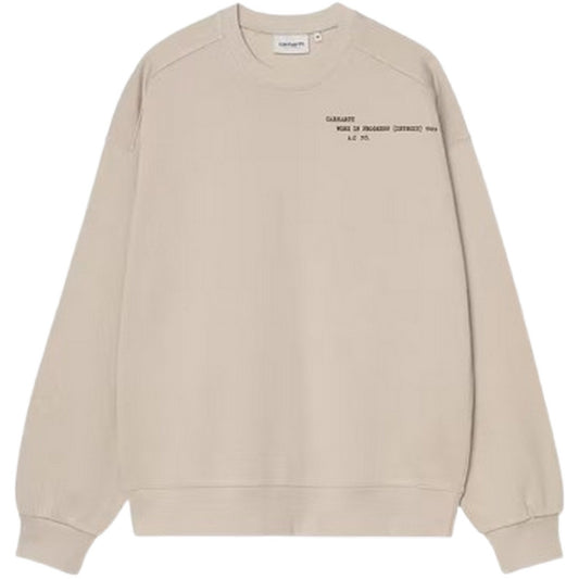 Felpe senza cappuccio Uomo Carhartt Wip - Punched Sweat - Beige