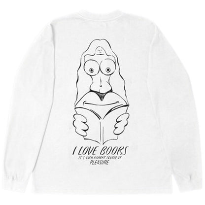 Maglie a manica lunga Uomo Edwin - I Love Books Ts Ls - Bianco