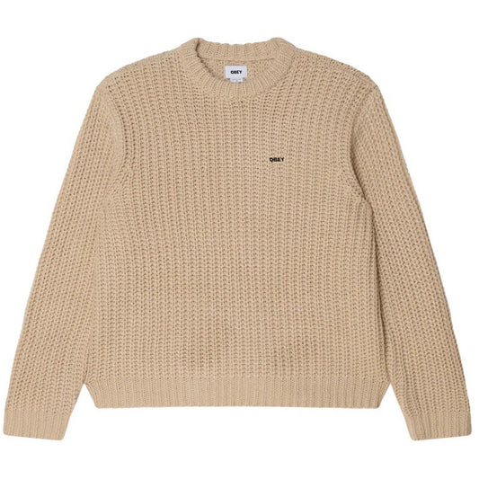 Maglioni Uomo Obey - Obey Bold Chunky Sweater - Vaniglia