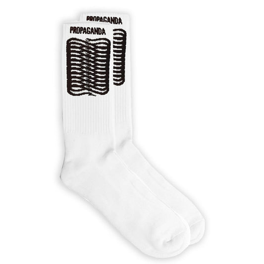 Calze Unisex Propaganda - Socks Ribs - Bianco