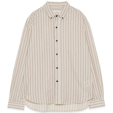 Camicie casual Unisex Amish - Shirt Crop Amish Unisex Indian Stripe Washed - Panna