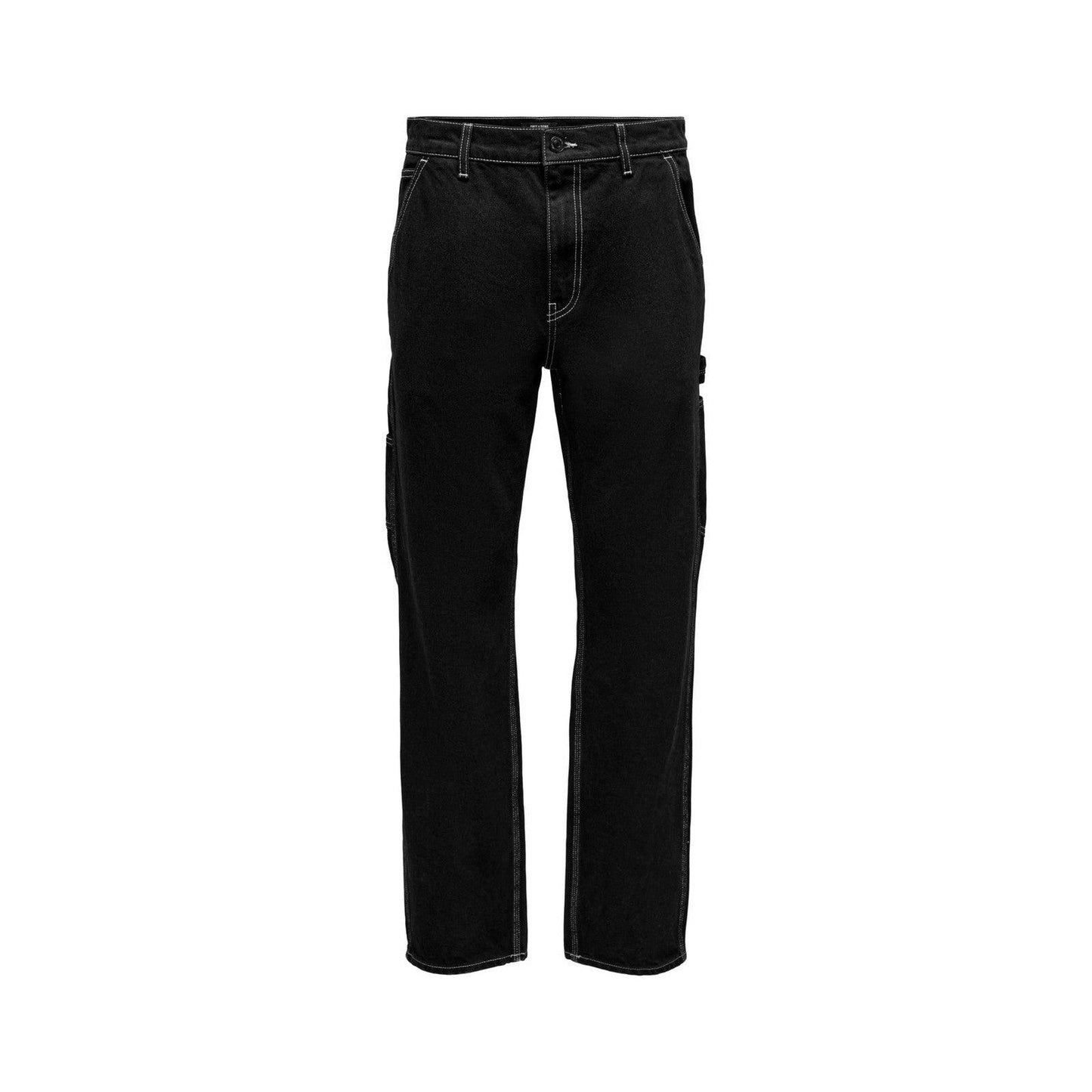 Jeans Uomo Only & Sons - Onsedge Loose Car Black Raw 4973 Jeans - Nero