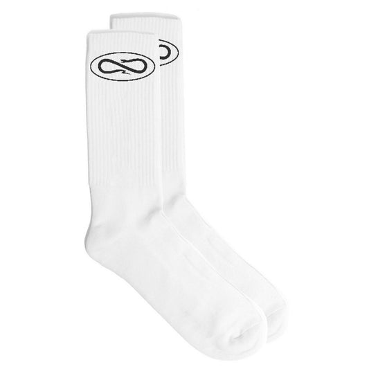 Calze Unisex Propaganda - Socks Logo Atom - Bianco