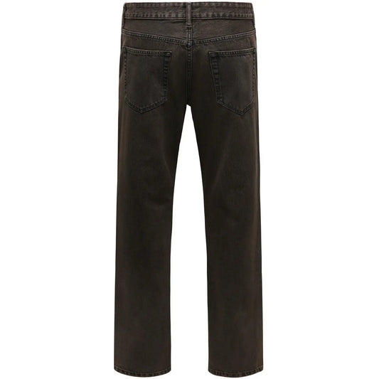Jeans Uomo Only & Sons - Onsedge Straight Brown 7462 Tai Dnm - Marrone
