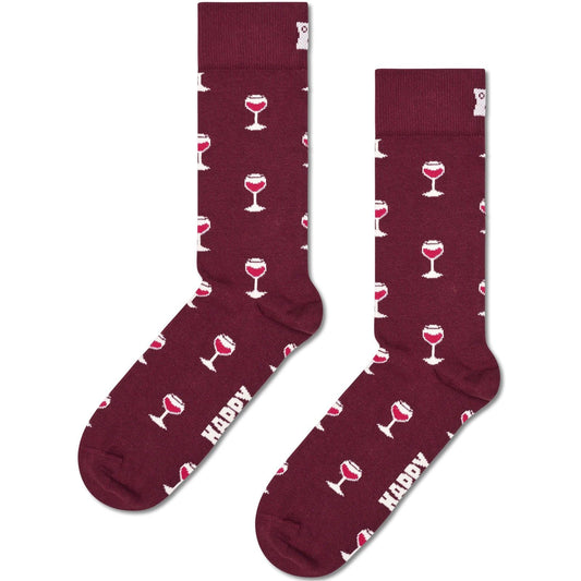 Calze Unisex Happy Socks - Glass Of Wine Sock - Rosso