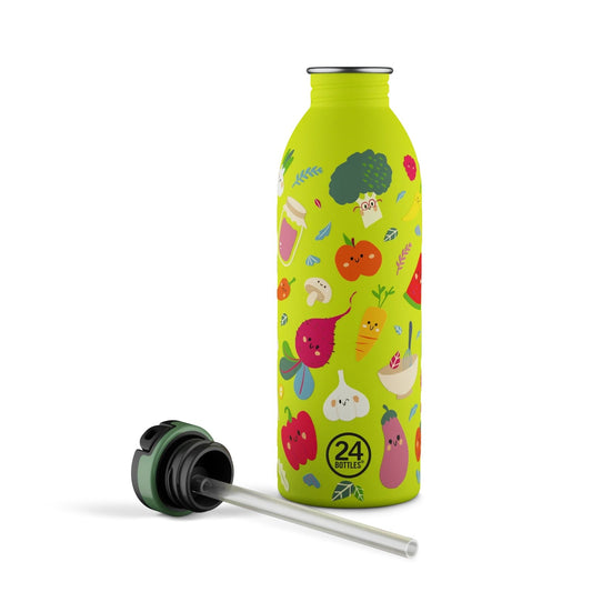 Thermoskanne für Getränke Kinder Unisex 24 Flaschen - Urban Bottle 050 Veggie Friends - Mehrfarbig