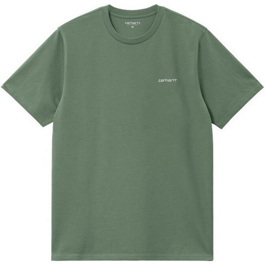 T-shirt Uomo Carhartt Wip - S/S Script Embroidery T-Shirt - Verde