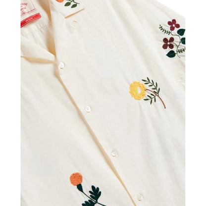 Camicie casual Uomo Portuguese Flannel - Embroidery Flowers - Bianco