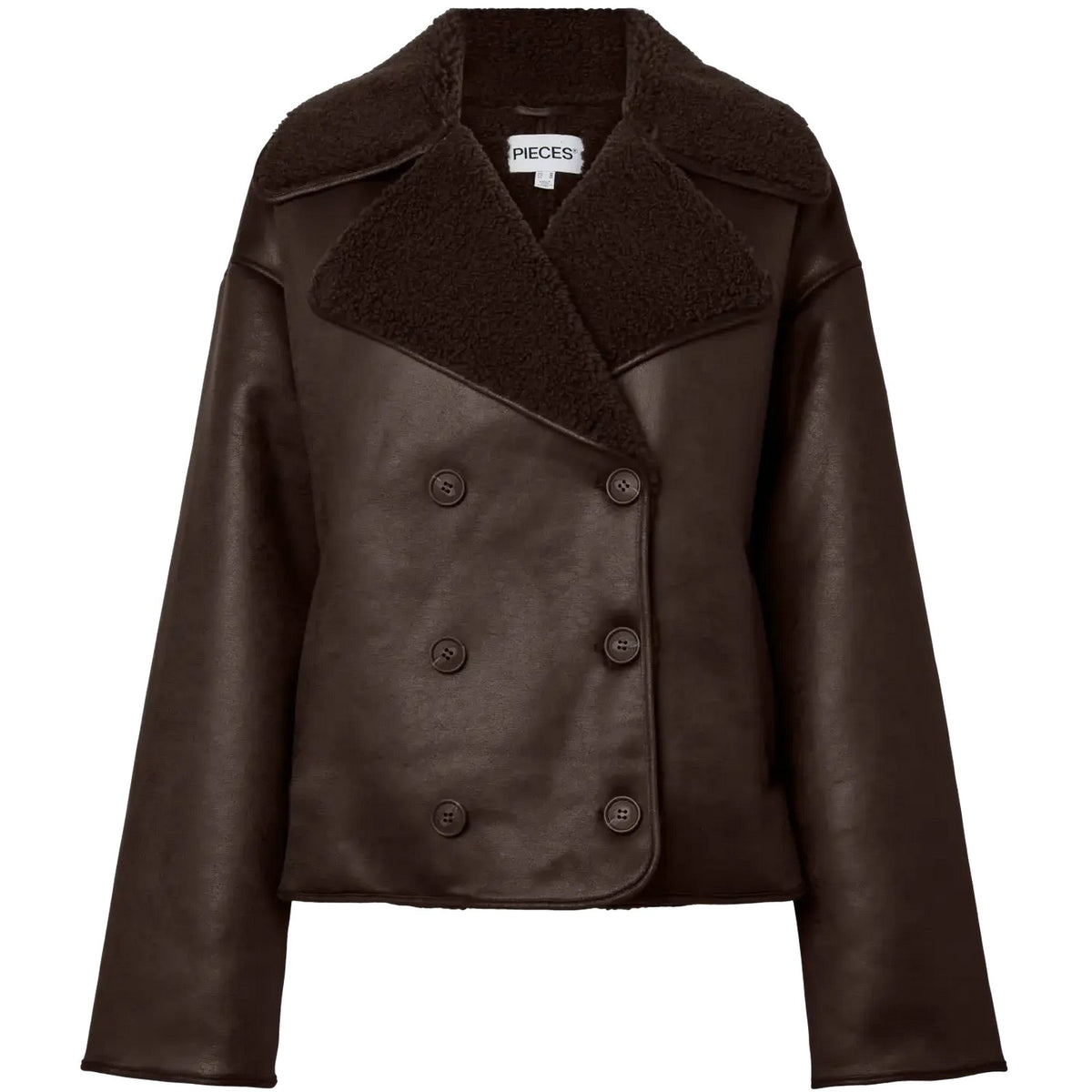 Giacche Donna Pieces - Pcapril Teddy Jacket - Marrone