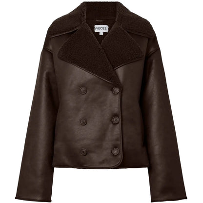 Giacche Donna Pieces - Pcapril Teddy Jacket - Marrone