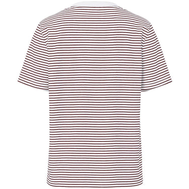 T-shirt Donna Pieces - Pcria Ss Tee Stripes Noos Bc - Bianco