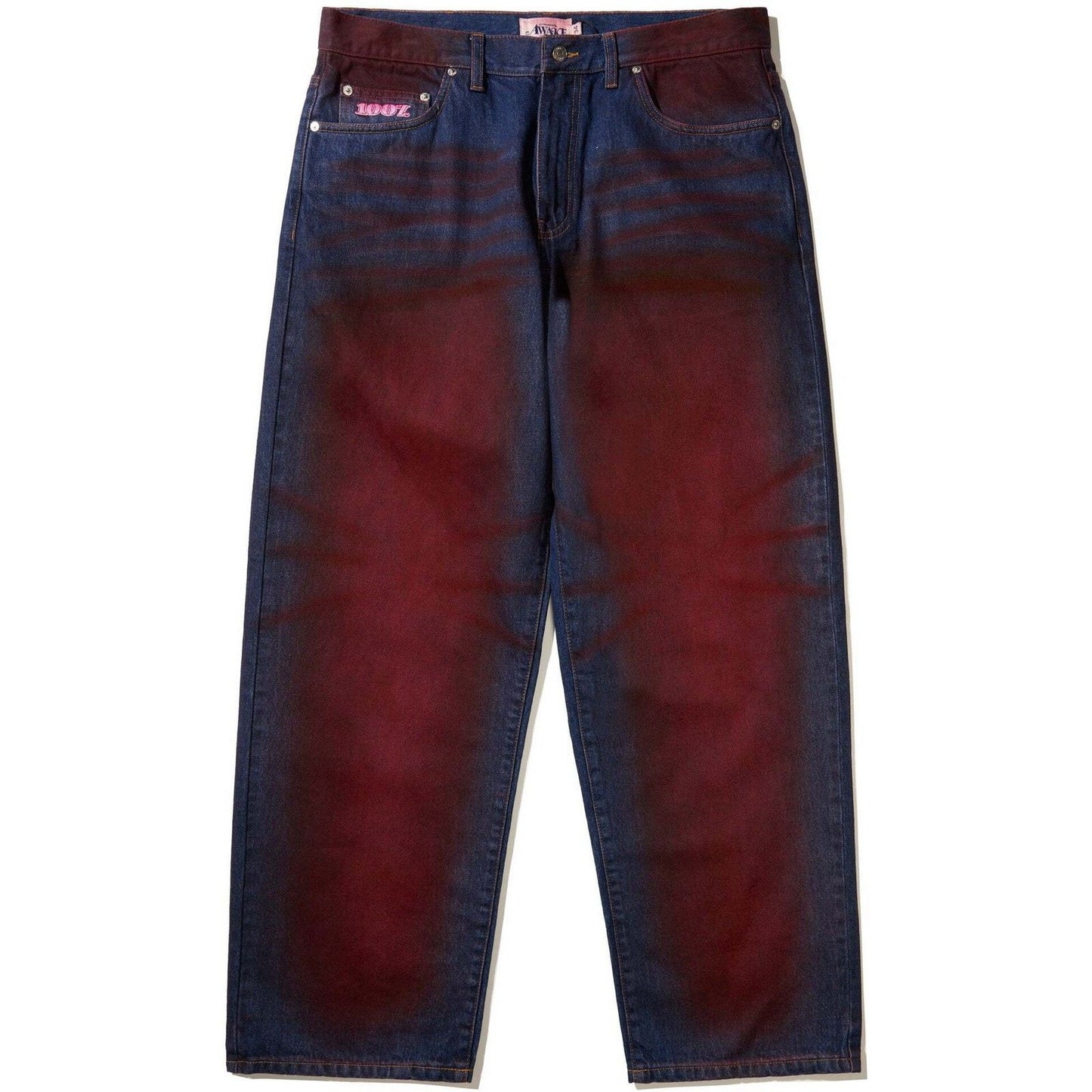 Jeans Uomo Awake - Orchard Street Baggie - Rosso