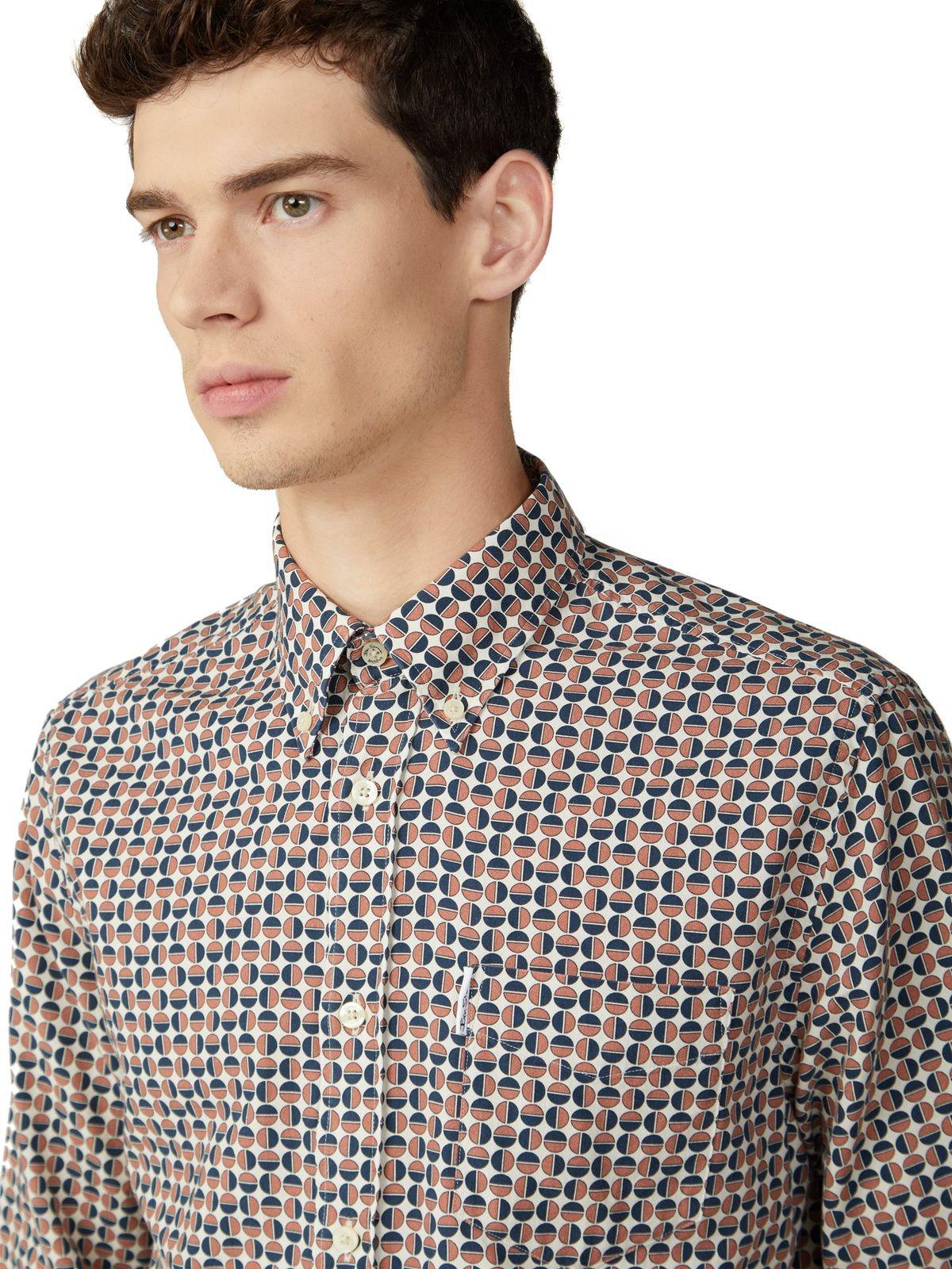 Camicie casual Uomo Ben Sherman - Archive 90'S Retro Print - Marrone