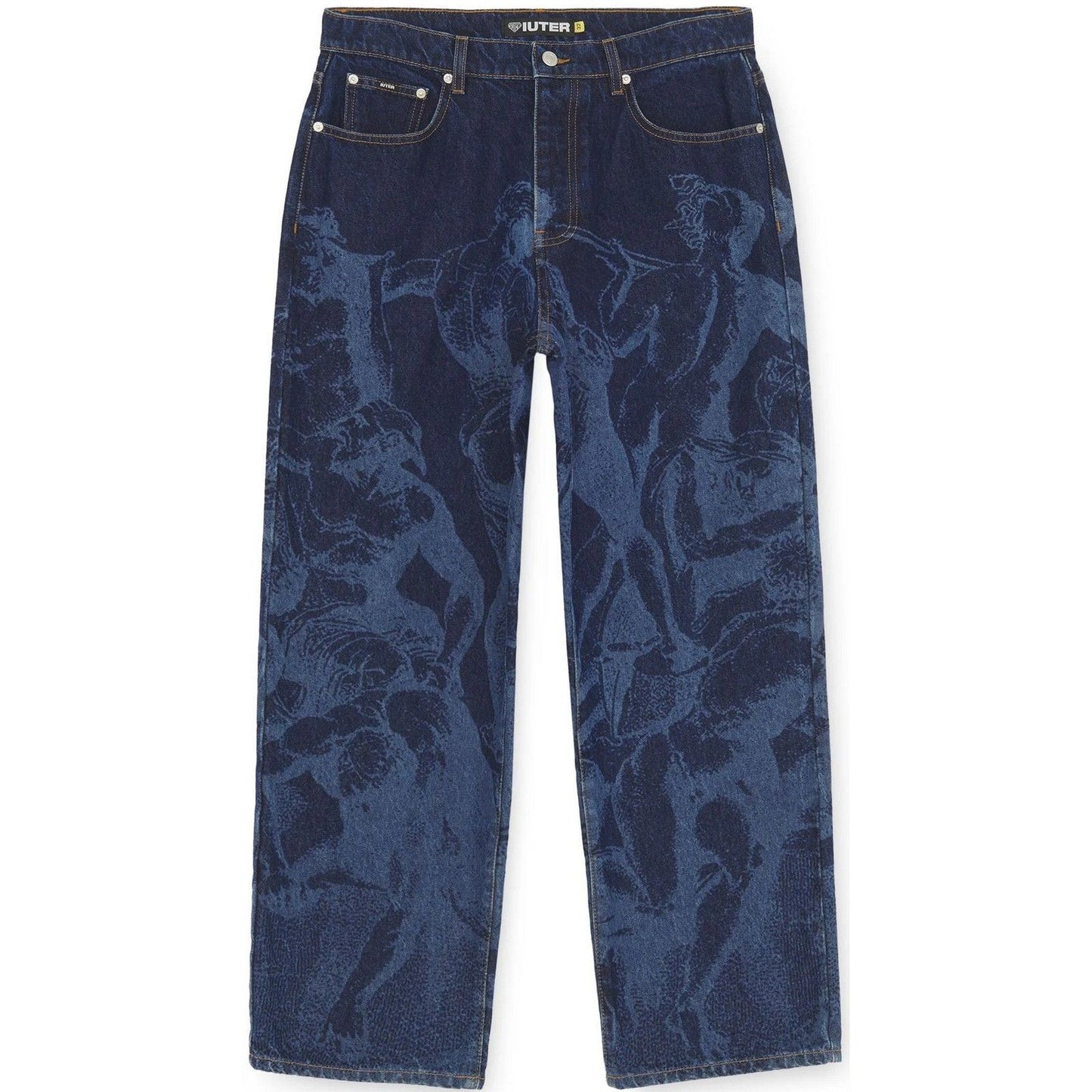 Pantaloni Uomo Iuter - Battle Laser Baggy Denim Pants - Blu