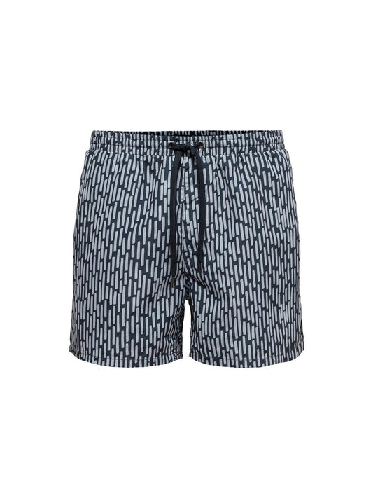 Pantaloncini e calzoncini Uomo Only & Sons - Onsted Swim Stripe Print Gw 1835 - Blu