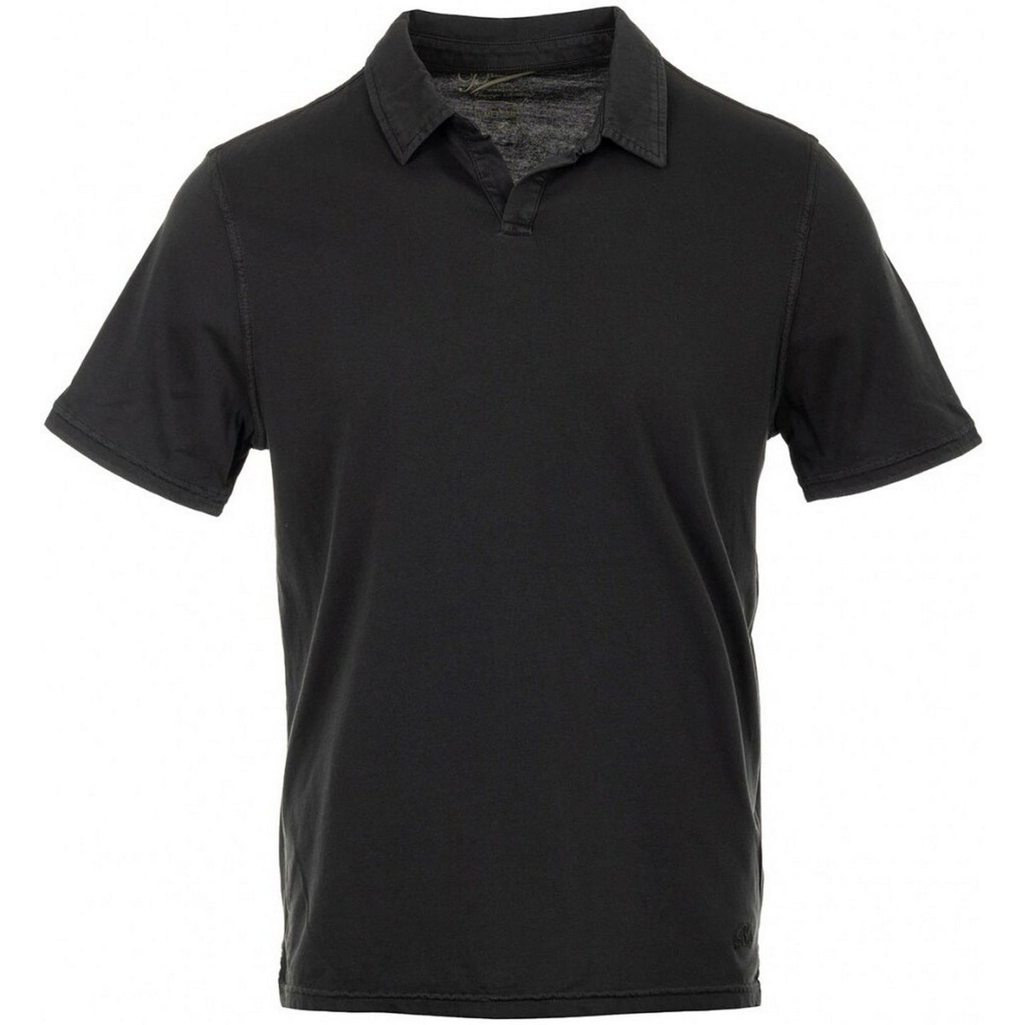 Polo Uomo Bl'ker - Blker Polo Manica Corta Hamptons Senza Bottoni Je - Nero