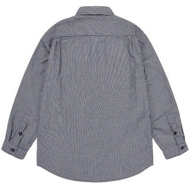 Camicie casual Uomo KAPPY DESIGN - Stripe Pocket Work Shirt - Blu