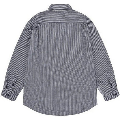 Camicie casual Uomo KAPPY DESIGN - Stripe Pocket Work Shirt - Blu