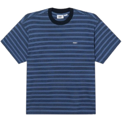 T-shirt Uomo Obey - Obey Cordell Tee Ss - Blu