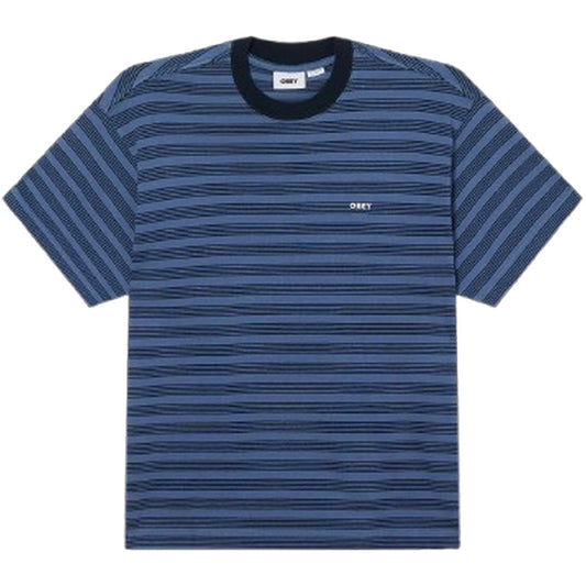 T-shirt Uomo Obey - Obey Cordell Tee Ss - Blu