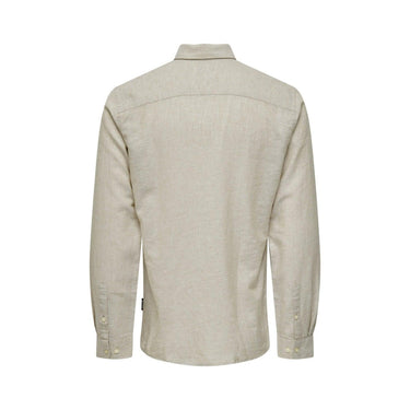 Camisas casual hombre Only & Sons - Onscaiden Life Ls Solid Linen Shirt Noos - Beige