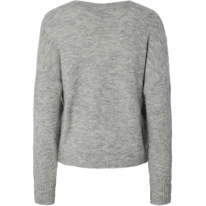 Maglie Donna Pieces - Pclayla Ls V-Neck Knit Noos - Grigio