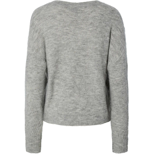 Maglie Donna Pieces - Pclayla Ls V-Neck Knit Noos - Grigio