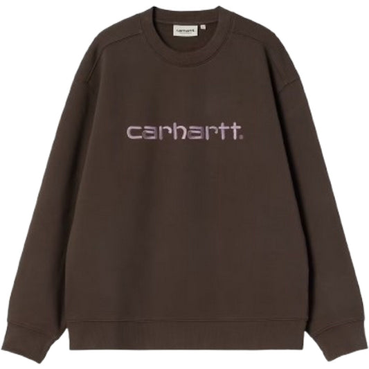 Felpe senza cappuccio Donna Carhartt Wip - W' Carhartt Sweat - Marrone