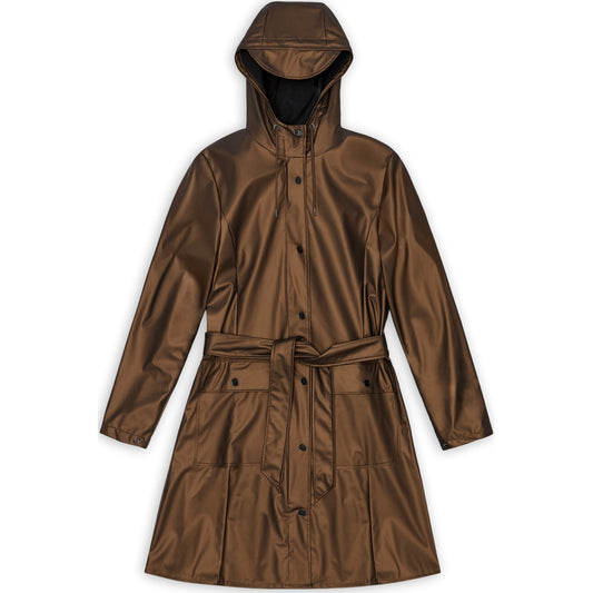 Giacche impermeabili Unisex Rains - Curve Long Jacket W3 - Marrone
