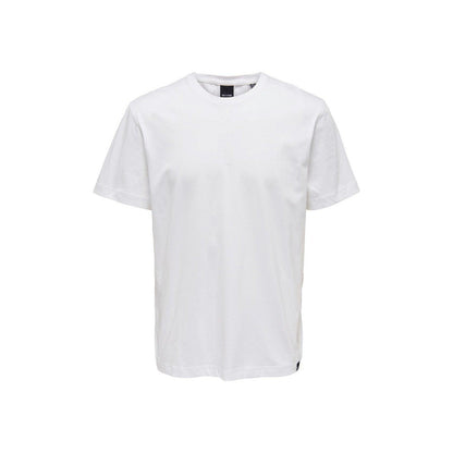 T-shirt Uomo Only & Sons - Onsmax Life Reg Ss Stitch Tee Noos - Bianco