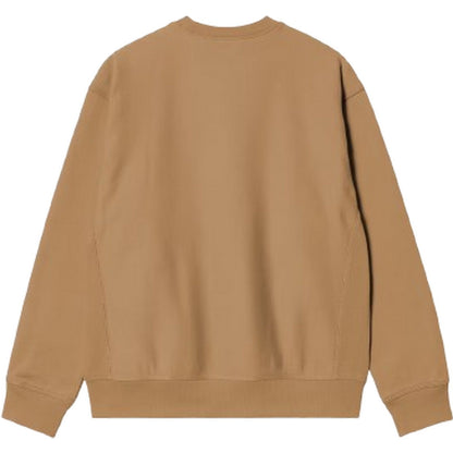 Felpe senza cappuccio Uomo Carhartt Wip - American Script Sweat - Marrone