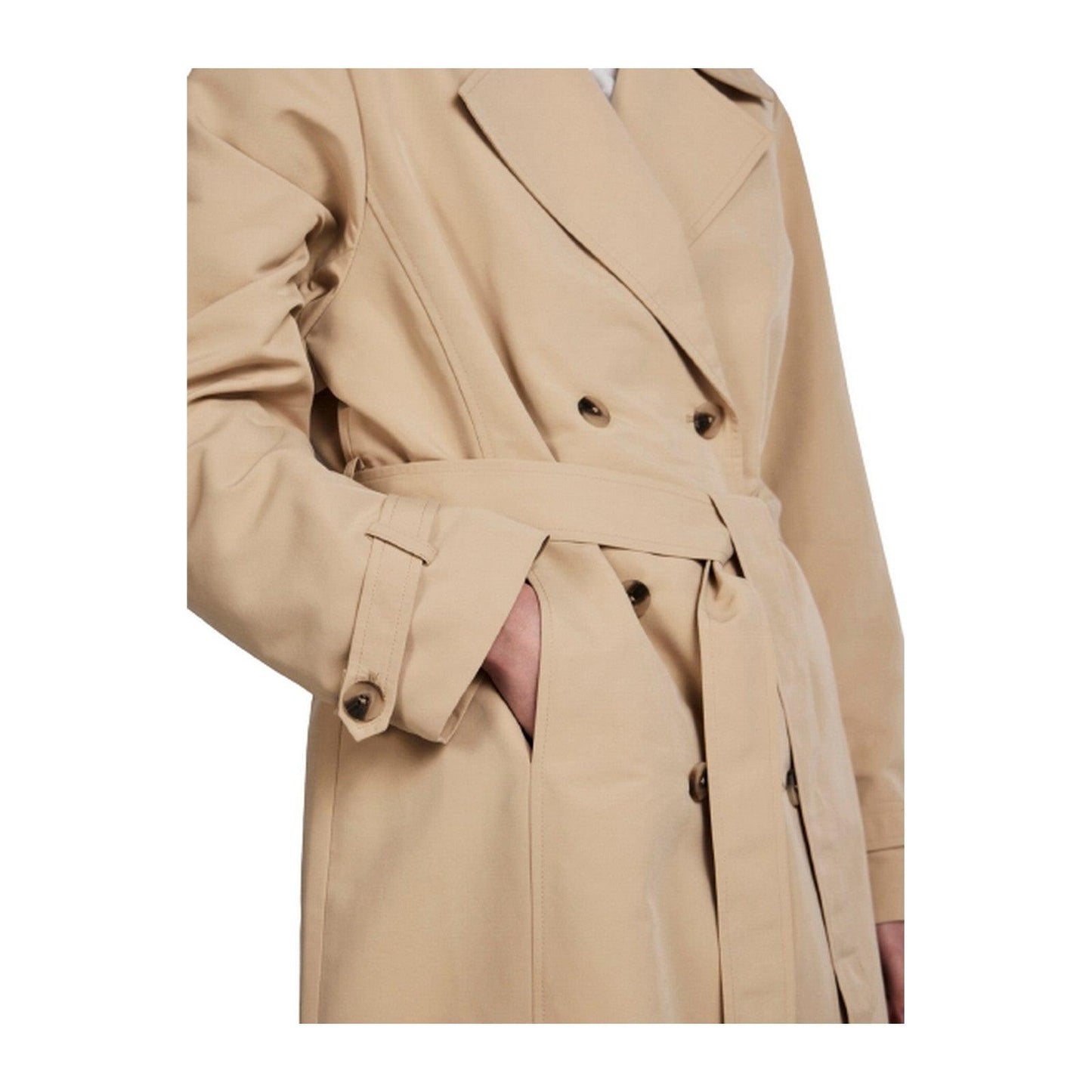 Giacche Donna Pieces - Pctaya Ls Trenchcoat - Beige