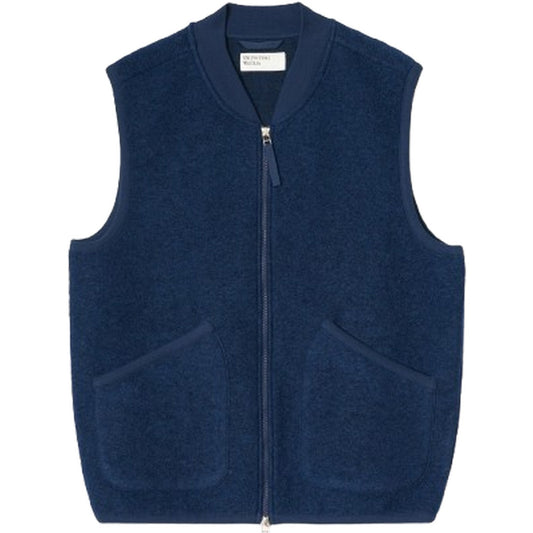 Gilet Uomo Universal Works - Zip Waistcoat - Blu