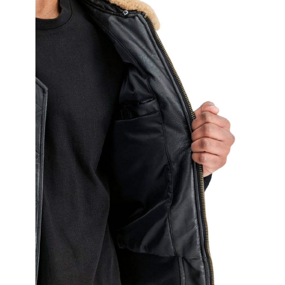 Giubbotti Uomo Alpha Industries - G-1 Devils Brigade Faux Leather Bomber Jacket - Nero