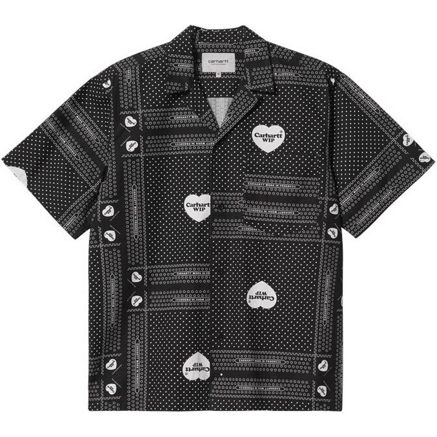 Camicie casual Uomo Carhartt Wip - S/S Heart Bandana Shirt - Nero