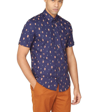Camicie casual Uomo Ben Sherman - Dash Print Shirt - Blu