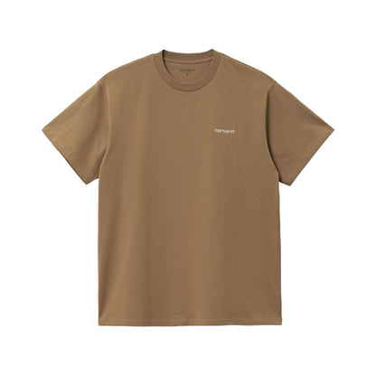 T-shirt Uomo Carhartt Wip - S/S Script Embroidery T-Shirt - Marrone